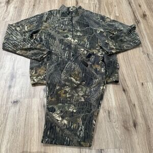 Browning Camo Men's Genesis Fleece 3/4 Zip Jacket And Pants Set Camouflage Sz L